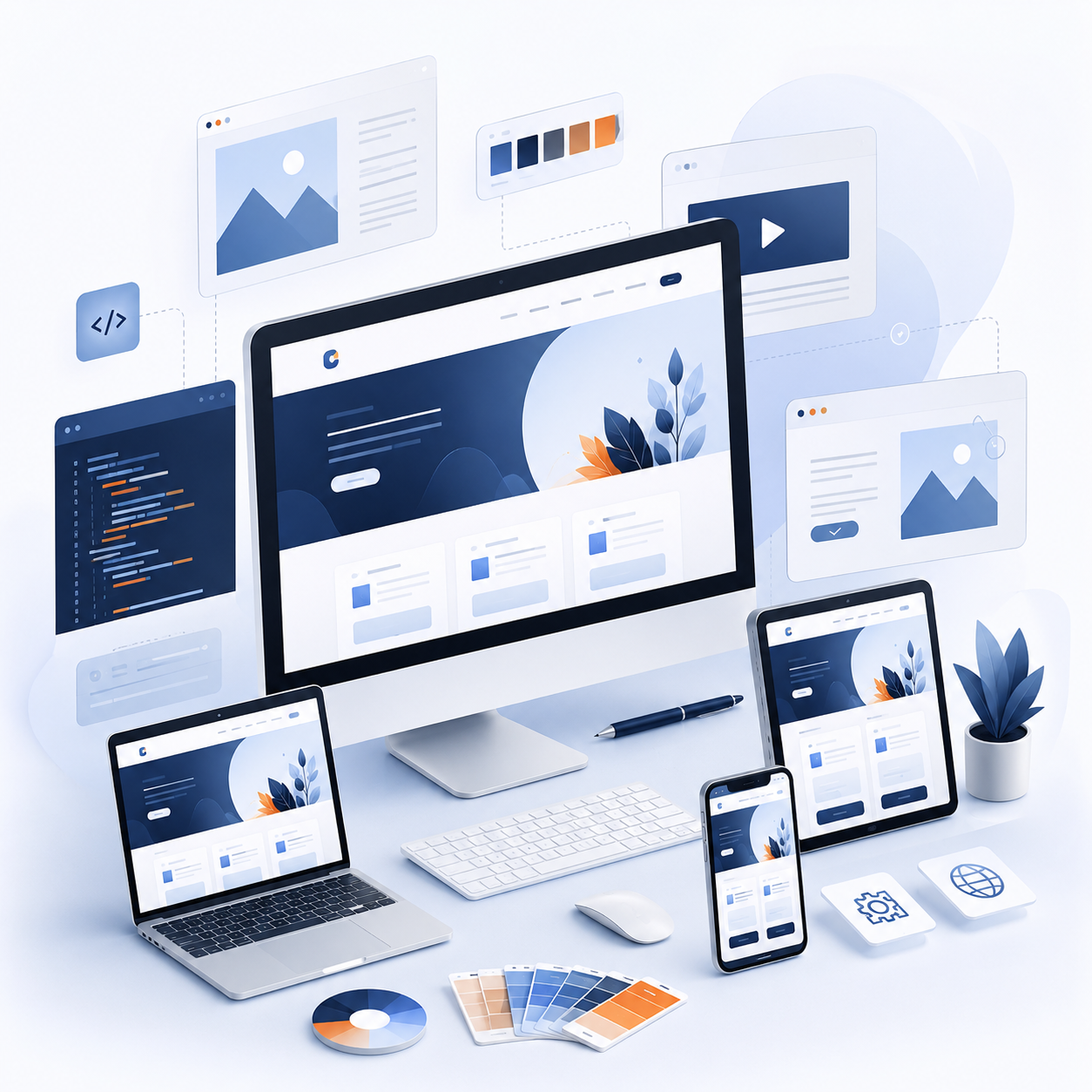 Professional web design services including custom website development, responsive design, SEO optimization, and corporate website solutions.