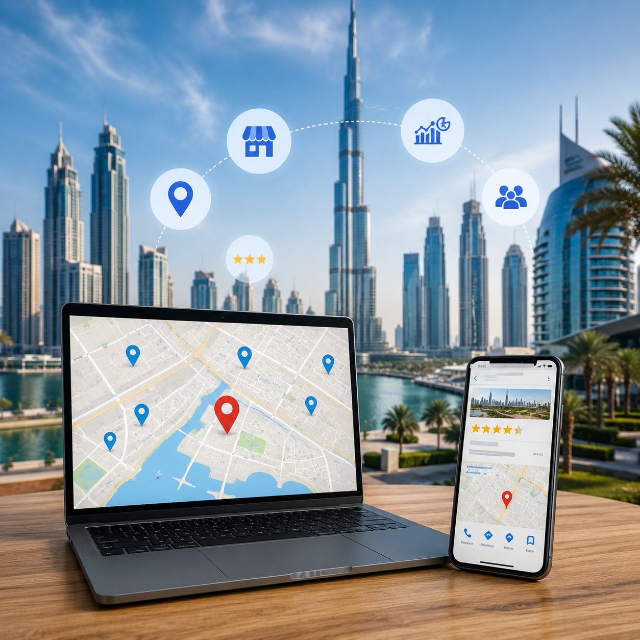 SEO analytics and website ranking growth dashboard for Dubai businesses