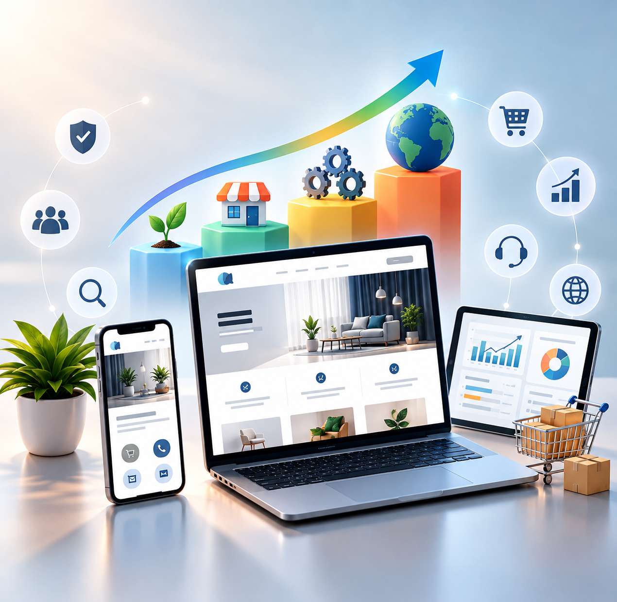 Professional website serving as a 24/7 digital storefront for businesses at every stage of growth